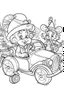 Placeholder: Outline art for coloring page OF 1946 PENNY TOYS, coloring page, white background, Sketch style, only use outline, clean line art, white background, no shadows, no shading, no color, clear