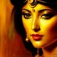 Placeholder: Drawing of beautiful face,busty 'cleopatra',throne,hieroglyphics,balanciaga fashion clothe painting by gaston bussiere, greg rutkowski, yoji shinkawa, yoshitaka amano, tsutomu nihei, donato giancola, tim hildebrandt, oil on canvas, cinematic composition, extreme detail,fit full head inside picture,16k