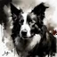 Placeholder: Border collie with gentle expression in the style of Willem Haenraets, Yoji Shinkawa, Guy Denning, Florian Nicolle