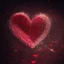 Placeholder: motion blur red glitter heart