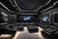 Placeholder: a black themed dedicated home cinema room with LED ambient lighting in the walls make sure the room is completely symmetrical