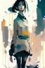 Placeholder: woman full body portrait, looking at the camera, face at camera, looking at you, by artist Ismail Inceoglu, by artist Alice X Zhang, By artist Pascal Campion By artist Victo Ngai, intensely detailed, masterpiece, sharp, f22