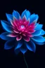 Placeholder: dahlia flower with pink fading to blue petals, etherial flowing forms in the style of a quantum wavetrace