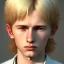 Placeholder: realistic portrait, heroic fantasy setting, man, 20 year old, messy blond hair, round face, naïve, round face, UHD, cheeky,