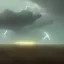 Placeholder: franz frazetta style,plains,lighting bolt strike, storm in the distance