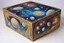 Placeholder: a box for storing things with beautiful drawings a lot of colours, very detailed, angels, minerals, planets space, galaxies, pyramids on a planet