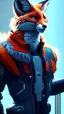 Placeholder: A fox fursona, Trending on artstation, Furry art, Digital art, Cyberpunk, High quality, Backlighting