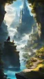 Placeholder: a scene set in an epic fantasy world where a couple embarks on a grand adventure together. Emphasize the fantastical elements and the strength of their bond as they face challenges