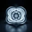 Placeholder: Mesmerizing abstract visual, 3d recursive Symmetrical structure of flowing translucent shapes, centered, soft aesthetic, negetive space.galaxsy background
