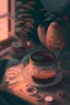 Placeholder: cozy vibes art tea