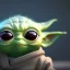 Placeholder: Chibi yoda, pixar 2022, modern Disney style, octane render, realistic, hyper detailed, star wars war background