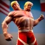 Placeholder: Realistic image of Donald trump wrestler, pose, Mexican wrestling style, red and blue breeches, glow us flag dress, suspenders, retro style, 80s, vibrant color, highly detailed, clean background, concept art, unreal engine 5, god rays, ray tracing, RTX, lumen lighting, ultra detail, volumetric lighting, 3d, finely drawn, high definition, high resolution.