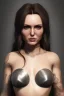 Placeholder: full body portrait A badass Camilla Luddington face, hitomi tanaka body wearing a dragon skull mask, atmospheric, realistic, unreal engine, cinematic lighting, octane render.