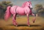 Placeholder: a pink horse like a 19th painting