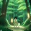 Placeholder: Ghibli, forêt, scintillant, très detaillé, créature mystérieuse