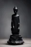 Placeholder: an ominous small statuette made of black stone, incomprehensible shape, surreal