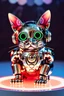 Placeholder: psycodelic acid trip metallic robot cat