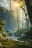 Placeholder: stand on a rock, forest, 8k resolution, high-quality, fine-detail, intricate, fantasy art, detailed matte, volumetric lighting, illustration, 3D