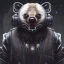 Placeholder: angry cyberpunk honey badger