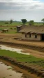 Placeholder: mud houses, farm land