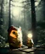 Placeholder: Wes Anderson photographer, night forest, Ultra realistic matryoshka, Japanese style, wide angle view, magic, fireflies, soft color, highly detailed, unreal engine 5, ray tracing, RTX, lumen lighting, ultra detail, volumetric lighting, 3d, finely drawn, high definition.