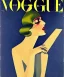 Placeholder: Front Cover of Vogue. Para Vogue creó Art by "Eduardo García Benito" "Benito". Striking covers in which he combined geometry with color contrasts in an impressive way. End of the roaring twenties of the twentieth century