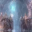 Placeholder: ice kingdom digital painting,a crystal - clear ice, majestic, ice fractal, Fantasy, Illustration,Character Design, magician