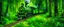 Placeholder: A train in a lime green jungle painted by Vincent van Gogh