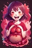 Placeholder: A detailed illustration Anime girl smiling crushed inside really darkred fleshy stomach filled with digestive juices, t-shirt design, in the style of Studio Ghibli, pastel tetradic colors, 3D vector art, cute and quirky, fantasy art, watercolor effect, bokeh, Adobe Illustrator, hand-drawn, digital painting, low-poly, soft lighting, bird's-eye view, isometric style, retro aesthetic, focused on the character, 4K resolution, photorealistic rendering, using Cinema 4D, vector logo, vector art,