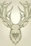 Placeholder: Outline of deer buck antlers only symmetrical