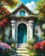 Placeholder: Country house, summer, stone entrance, garden, bright flowers, beautiful jasmines, tree, chestnut trees, Karol Bak, Zeen Chin, vibrant colors, perfect coloring, art drawing, beautiful character painting, fantasy art portrait, white background, Alberto Seveso, Watercolor, trending on artstation, sharp focus, studio photo, intricate details, highly detailed, by greg rutkowskidetailed illustration, cinematic, ultra highly detailed, tiny details, beautiful details, mystical, luminism, vibrant colors