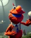 Placeholder: hybrid, Elmo muppet head, real human body, human arms and hands, Shirt and tie, concept art, smooth, unreal engine 5, god lights, ray tracing, RTX, lumen lighting, ultra detail, volumetric lighting, 3d, finely drawn, high definition, 4k.