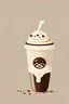 Placeholder: Design a minimalist image featuring a coffee cup, Frappuccino cup or a coffee bean. Make it cute and bubbly