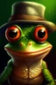 Placeholder: cool cute frog in party potrait