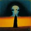 Placeholder: Sopor Aeternus depicting a fear of being alone, Style by Ray Johnson and Pawel Kuczynski, surreal horror, dynamic composition, color burn, based on the imagery of Zdzislaw Beksinski, minimalism, artistic