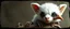 Placeholder: 3d airbrush render, white fluffy gnome native panda elf alien dodo , pinhole cam, airbrush 3d rendering, in the style of Titian and Dali , torn edges on border