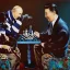 Placeholder: Putin, President Xi Of China And Joe Biden Play Chess between lights and shadow With A Pigeon,And Atomic Bomb Mushroom Cloud,Complex Surgical Instruments Intermixed With A Newborn Boy,Minimalism,Painting By Adrian Ghenie,Rene Magritte,Pablo Picasso,Michelangelo,Salvador Dali,Lucian Freud