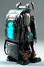 Placeholder: Robot, back pack, transparent, sci fi, punk, color, hockey