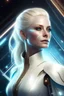 Placeholder: Très belle femme galactique très féminine leader reconnecte les humains à leur lumière intérieure. Elle est chef de haut rang de flottes de vaisseaux blancs, elle baignée de lumière
