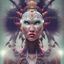 Placeholder: photo of female alien tribal shaman in a trance state, photography with an 85mm prime lens f 1.1