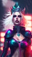 Placeholder: Harley Queen, violent, high delicate defined details, beautiful, atmospheric, rain, matte, 3 d 8 k octane rendered, sharp focus, illustration, high detail, ultra realistic, highly saturated colors