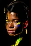 Placeholder: in abstract art Basquiat, Picasso, colorful acrylic colors representing, with expressive character--ar 16:9 --no text letter font. –c 40, Buffet and Picasso style, black background