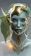 Placeholder: Complex 3d render ultra detailed of a beautiful porcelain profile ronaldo face, biomechanical cyborg, analog, 150 mm lens, beautiful natural soft rim light, big leaves and stems, roots, fine foliage lace, colorful details, massai warrior, alexander mcqueen high fashion haute couture, pearl earring, art nouveau fashion embroidered, steampunk, intricate details, mesh wire, mandelbrot fractal, anatomical, facial muscles, cable wires, elegant, hyper realistic, ultra detailed, octane render