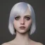 Placeholder: potrait emo girl, eyes like ocean blue, short hair, smile, 8k, rtx, eyebrows like serious, facing left, real, baddas