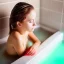 Placeholder: Girl sitting in Bathtub