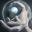 Placeholder: a Childs hand, holding the world, 8k, photorealistic