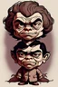 Placeholder: A portrait of an odd but strangely beautiful yet odd little humanoid creature named Herve Villechaize in the role of "Tyrion Lannister" from "Game of Thrones" with a dragon in the background Modifiers: very cute Norman Rockwell style of Bobby Chiu style of Chris Ryniak