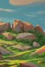 Placeholder: simply rocky landscape paint