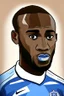 Placeholder: Moussa Diaby French football player ,cartoon 2d