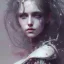 Placeholder: Singer Danish MØ face, Style cyberpunk, watercolor illustration by <agnes cecile> <John Kenn Mortensen> <Yoji Shinkawa>,